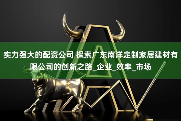 实力强大的配资公司 探索广东南洋定制家居建材有限公司的创新之路_企业_效率_市场